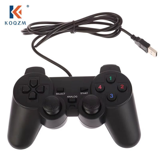 Vibration Joystick Wired USB PC Controller for PC Computer Laptop for Winxp/Win7/Win8/Win10 for Vista Black Gamepad