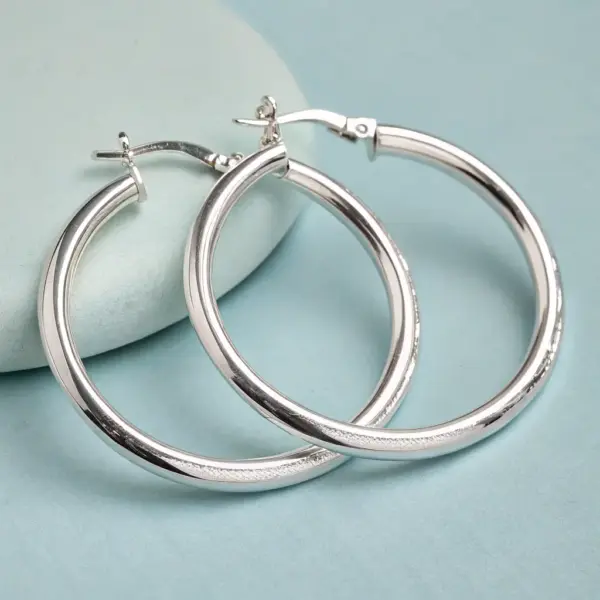 Silver Hoop Earrings