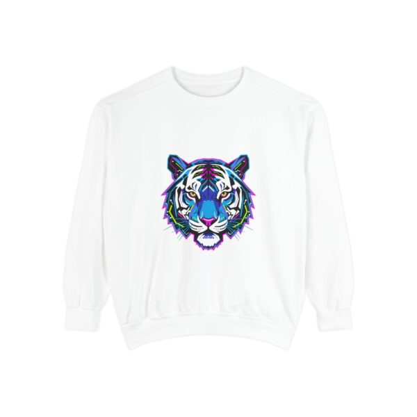 Vibrant Tiger Graphic Sweatshirt | Unisex Pullover | Streetwear Fashion | Animal Lover Gift | Cozy Eco-Friendly Clothing | Casual & Trendy Outfit
