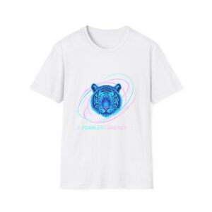 Fearless Energy Tiger Graphic Tee | Unisex Softstyle T-Shirt | Bold Streetwear | Animal Lovers Gift | Stylish Graphic Shirt