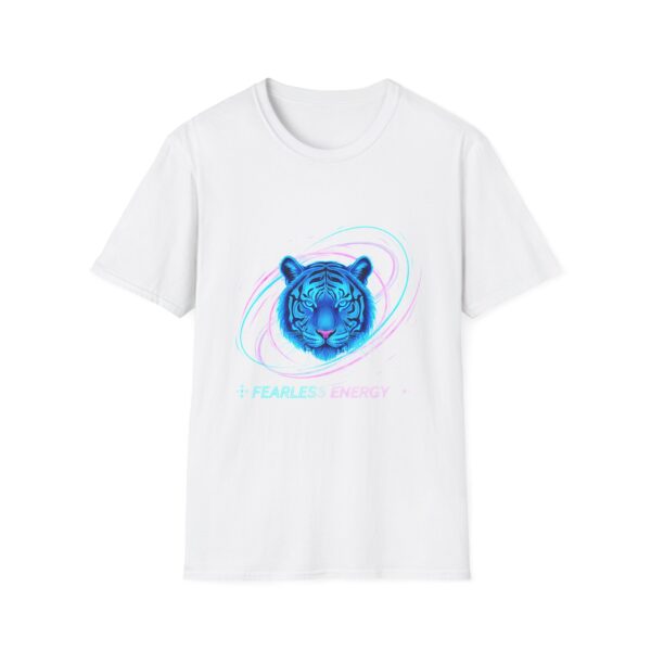 Fearless Energy Tiger Graphic Tee | Unisex Softstyle T-Shirt | Bold Streetwear | Animal Lovers Gift | Stylish Graphic Shirt