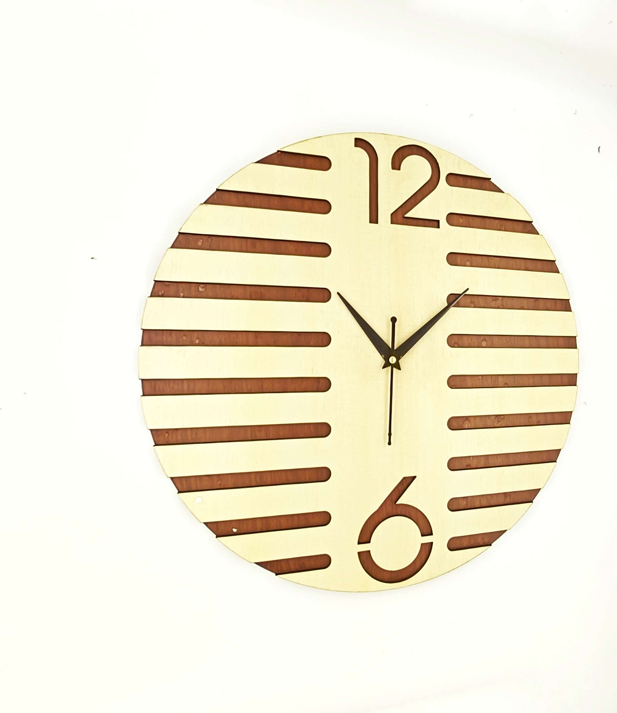 Wooden Silent Non-Ticking Wall Clock for Home Stylish Latest Designer Wall Clock for Home Living Room Bedroom Office Hall - Image 4